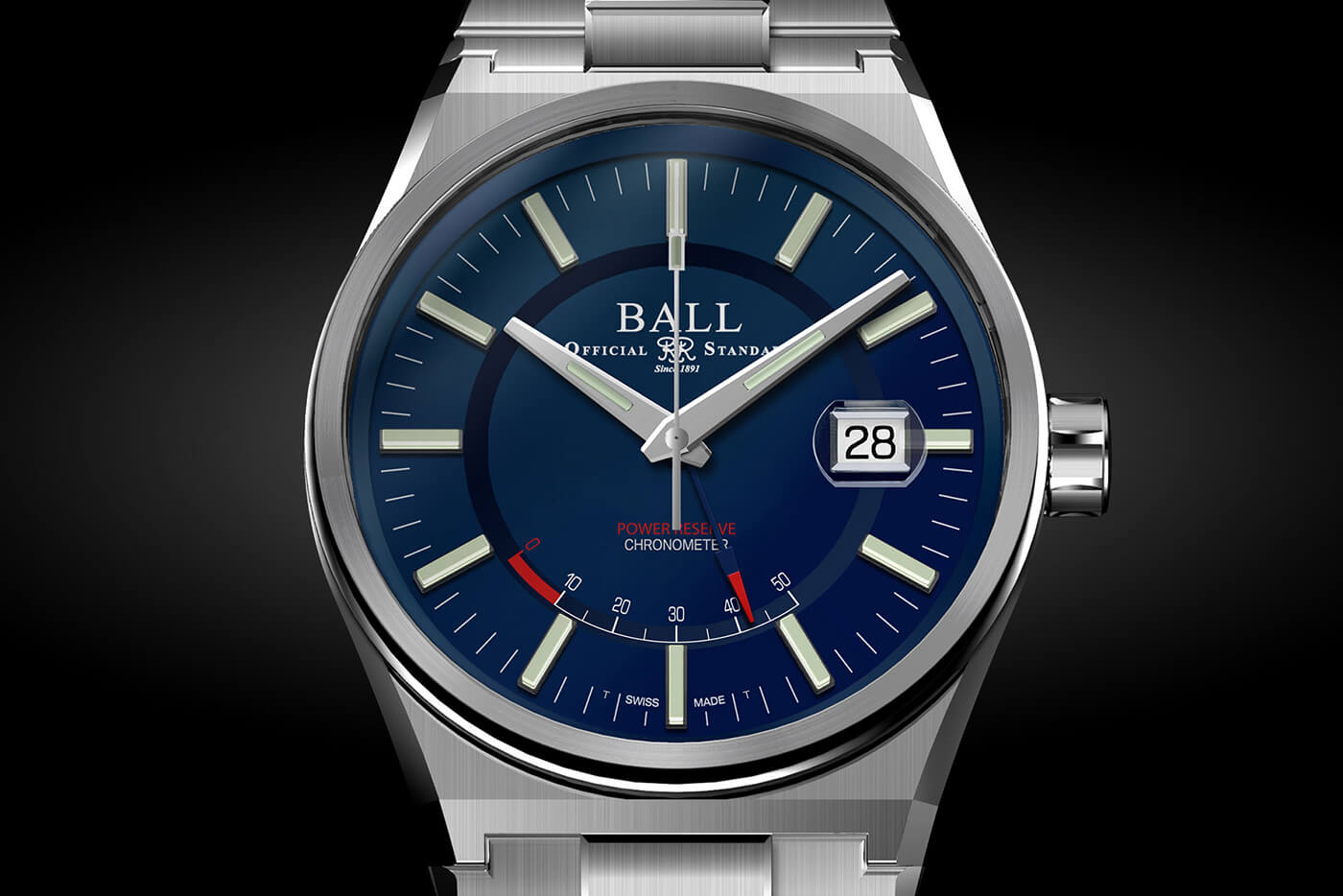 介绍:Ball Roadmaster Icebreaker 904L 钢制腕表-复刻表