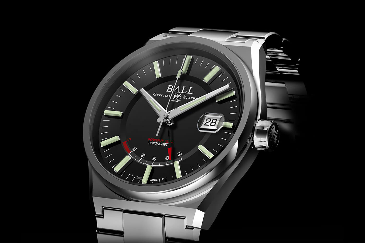 介绍:Ball Roadmaster Icebreaker 904L 钢制腕表-复刻表