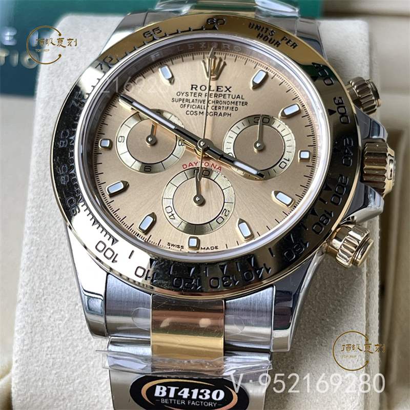 BT厂劳力士间金迪通拿4130机芯四色上市做工怎么样-复刻表