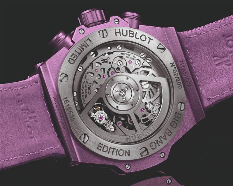 图片来源:HUBLOT HUBLOT紫色狂迷延续为夏日活力而设计的最新BIG BANG UNICO-复刻表