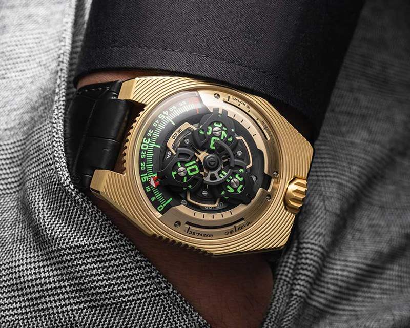 URWERK UR-100 電子-雅典娜丁船用龍頭年度計時碼表-復(fù)刻表
