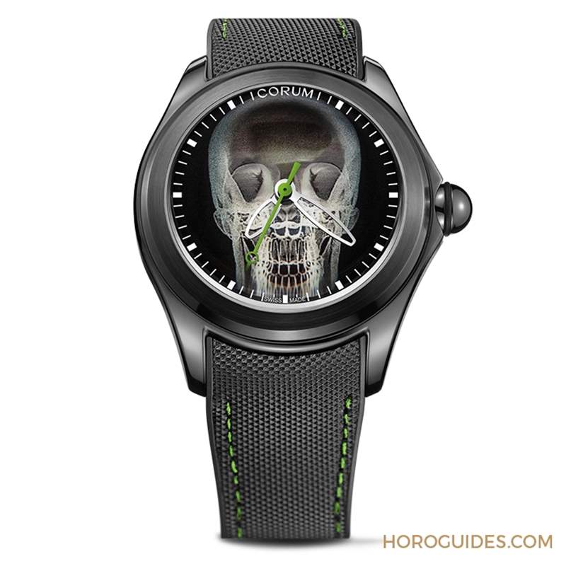 CORUM - 第二代登场，昆仑表Bubble 47 Skull X-Ray 泡泡系列骷髅头腕表