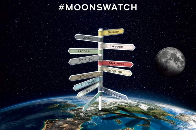 11颗移动的行星！ Swatch MoonSwatch的欧洲夏季巡演