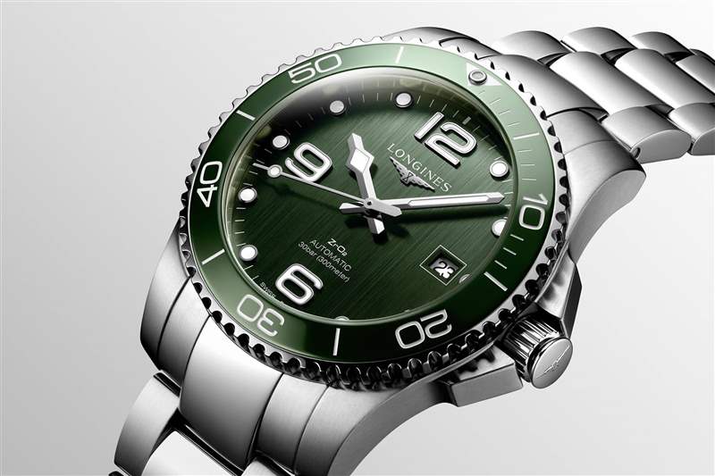 浪琴表 HydroConquest橄欖綠色表盤手表L3.785.4.06.6-復(fù)刻表
