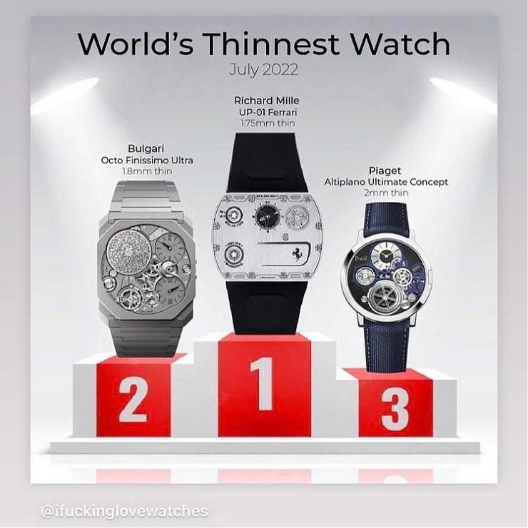 RICHARD MILLE - 世界最薄腕表！ RICHARD MILLE RM UP-01 Ferrari的三项超薄特点
