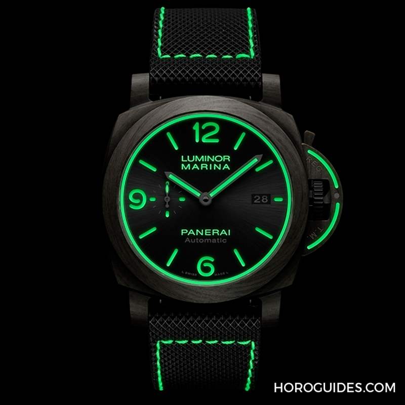 OFFICINE PANERAI - 全都亮起來！ 沛納海全新Luminor Marina，表盤、表冠、表帶都有夜光