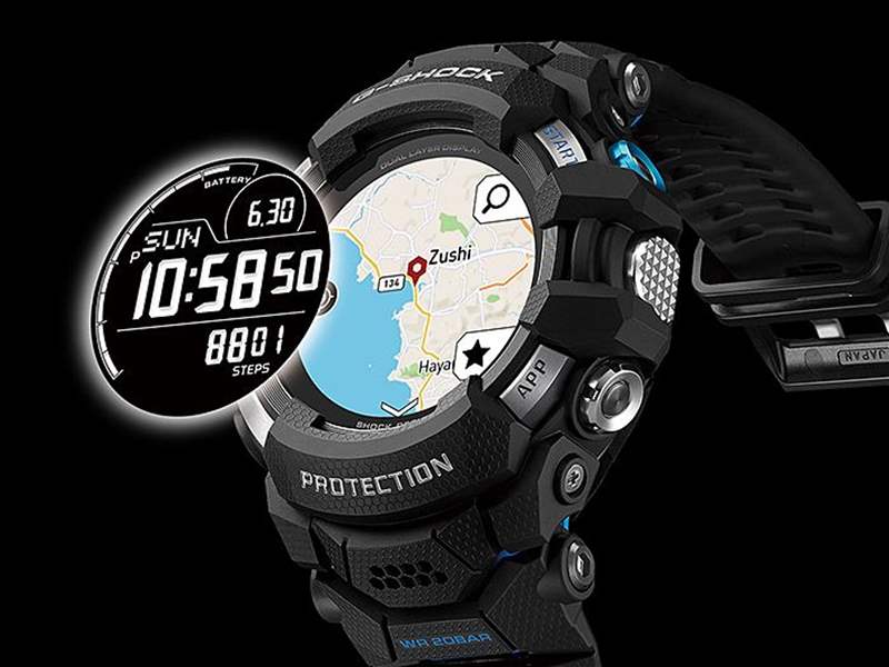 不銹鋼、樹脂材質(zhì)／石英機芯／防水200米／表徑65.6×56.3mm（G-SHOCK官網(wǎng)）
