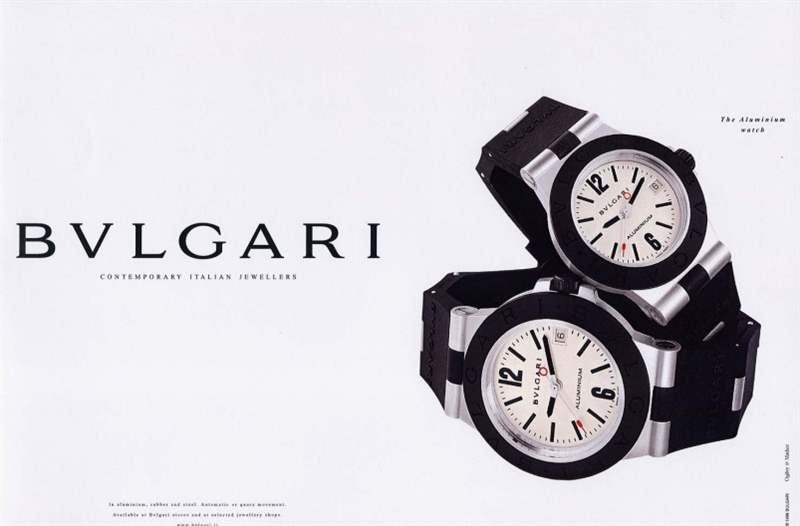 我沒有「天能」，但都將時間撥回到1998年，22年前，BVLGARI Aluminium推出，結(jié)合鋁和橡膠的黑