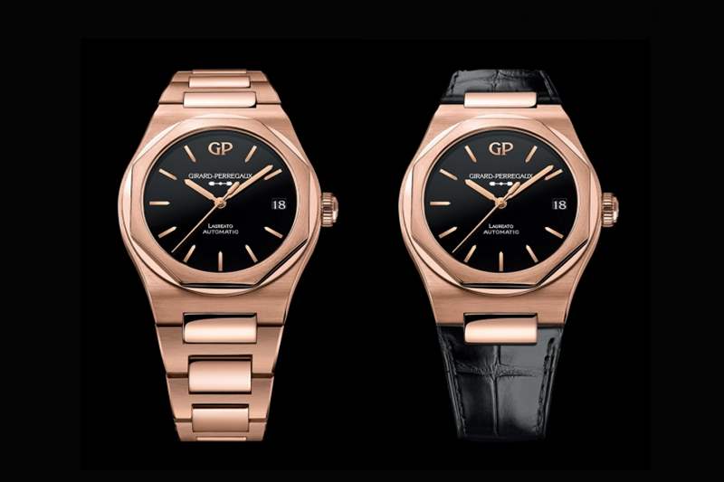 Girard Perregaux 芝柏GP Laureato Onyx 价钱介绍 Girard-Perregaux芝柏Laureato 42mm Pink Gold & Onyx|诱人的黑色缟玛瑙表盘-复刻表