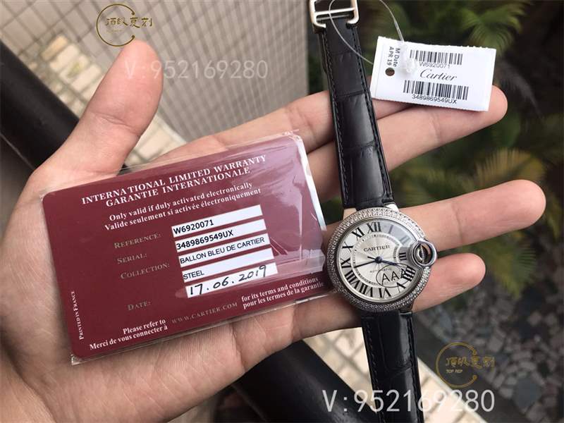 V6厂卡地亚33mm蓝气球W4BB0016钻圈复刻表做工怎么样-复刻表