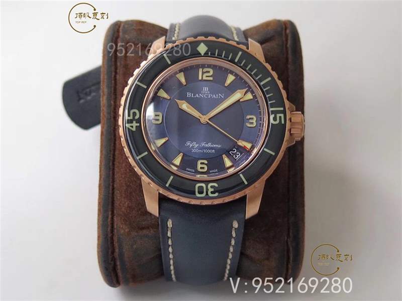 ZF厂宝珀五十噚5015B-3603C-63B玫瑰金蓝盘复刻表做工怎么样-复刻表