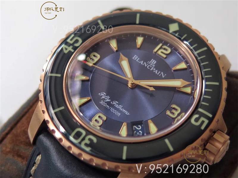 ZF厂宝珀五十噚5015B-3603C-63B玫瑰金蓝盘复刻表做工怎么样-复刻表