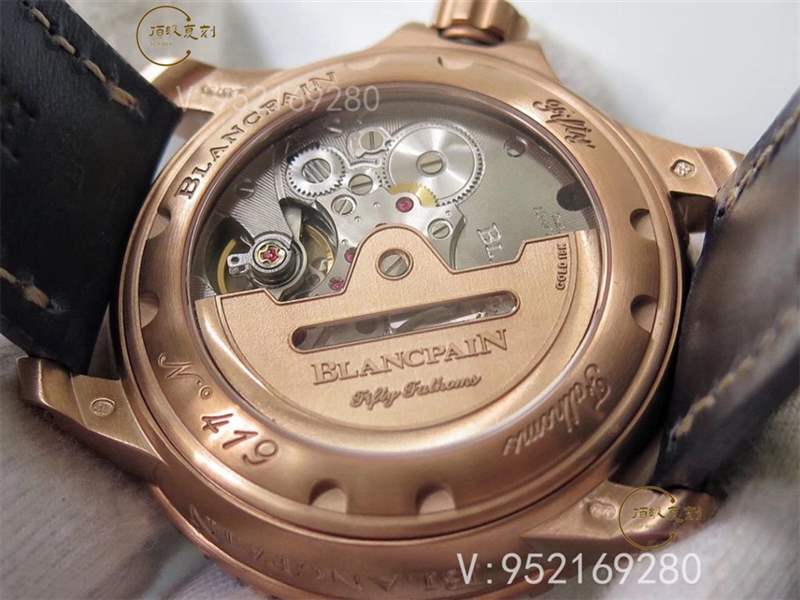 ZF厂宝珀五十噚5015B-3603C-63B玫瑰金蓝盘复刻表做工怎么样-复刻表