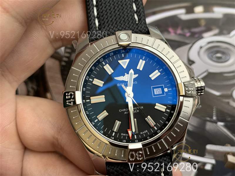 GF厂百年灵复仇者45mm男士机械复刻表做工怎么样GMT双时区-复刻表