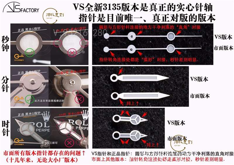 VS厂黑水鬼-VS厂复刻劳力士3135机芯黑水鬼对比正品怎么样-复刻表