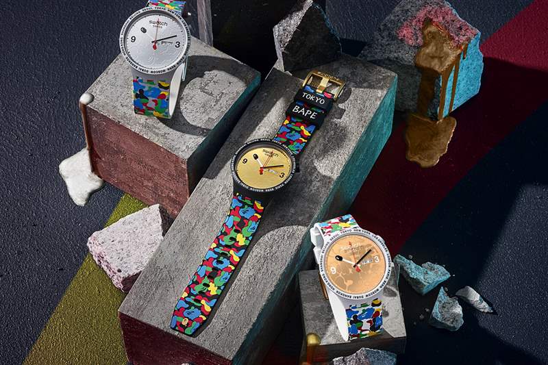 斯沃琪联名Swatch X Bape 东京多迷彩版-复刻表