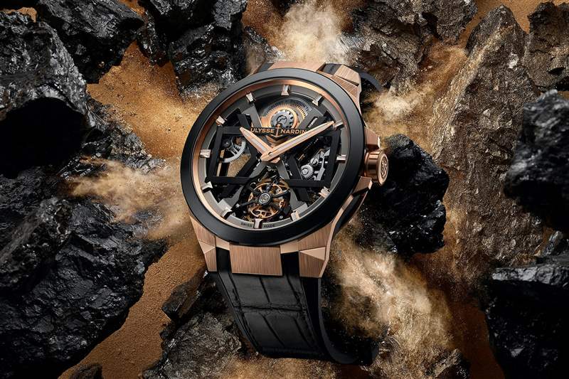 雅典表Ulysse Nardin Blast系列1723-400经典机械设计腕表-复刻表
