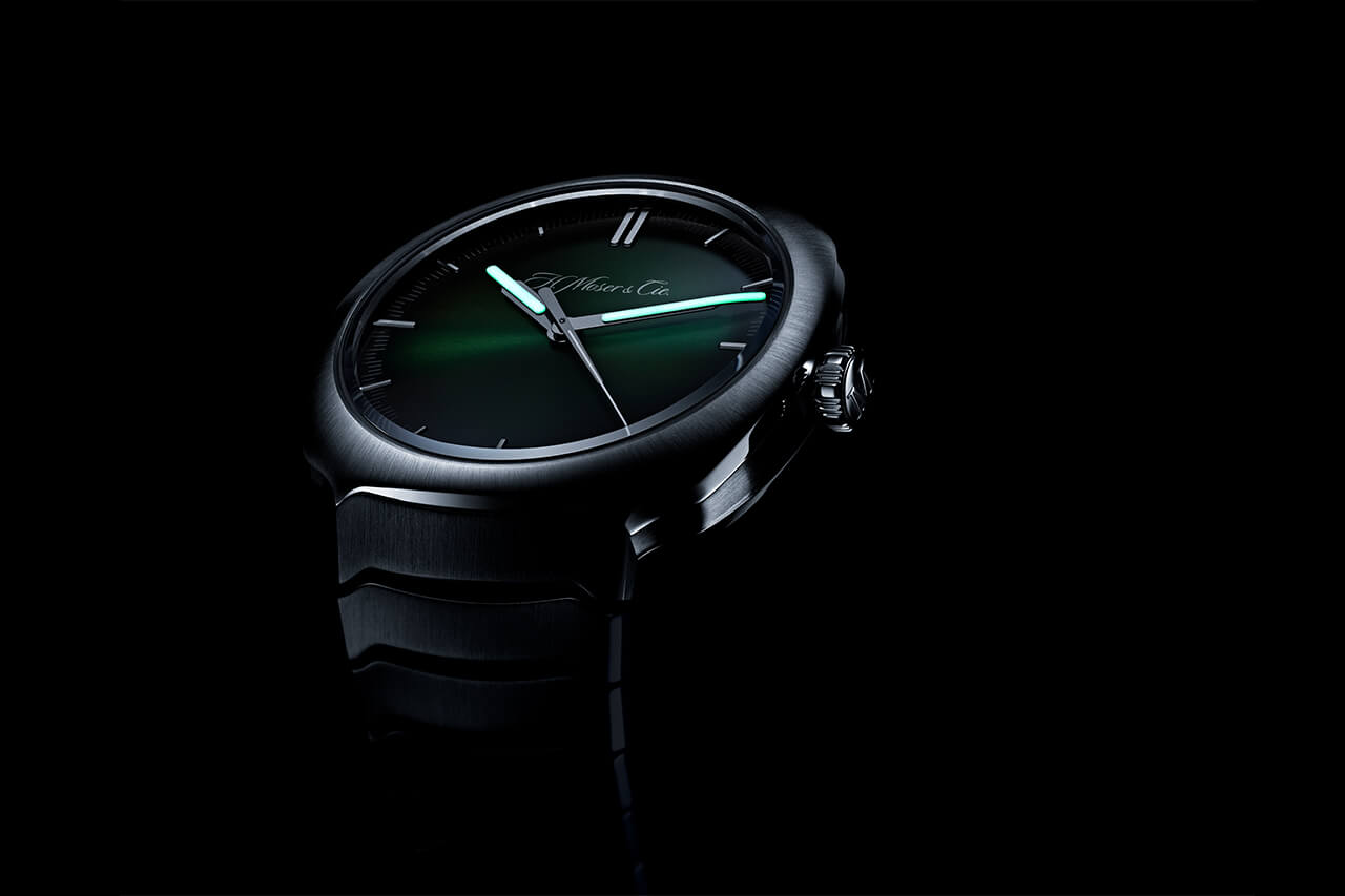 独特的绿色表盘手表H. Moser & Cie Streamliner-复刻表