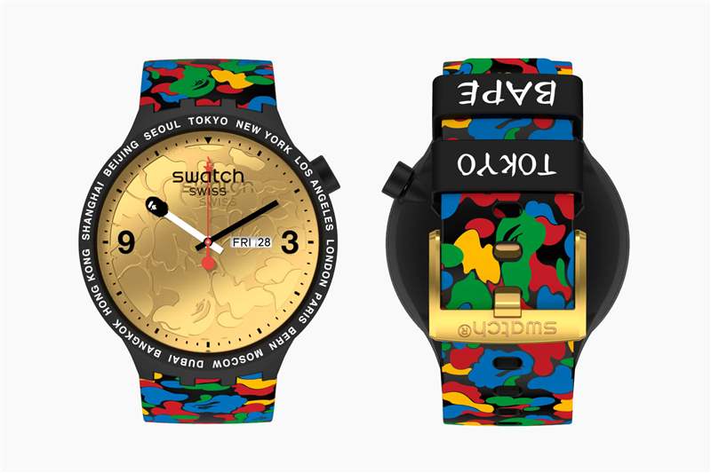 斯沃琪联名Swatch X Bape 东京多迷彩版-复刻表