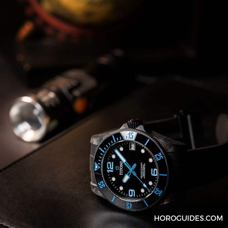夏末黑魂大魔王来袭TITONI Seascoper CarbonTech 彩虹圈大升级-复刻表