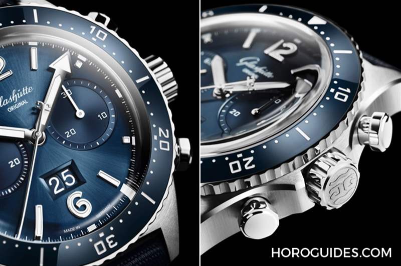 GLASHüTTE ORIGINAL - 藍(lán)面、藍(lán)陶瓷圈打頭陣！ Glashütte Original SeaQ系列首次搭載計(jì)時(shí)功能