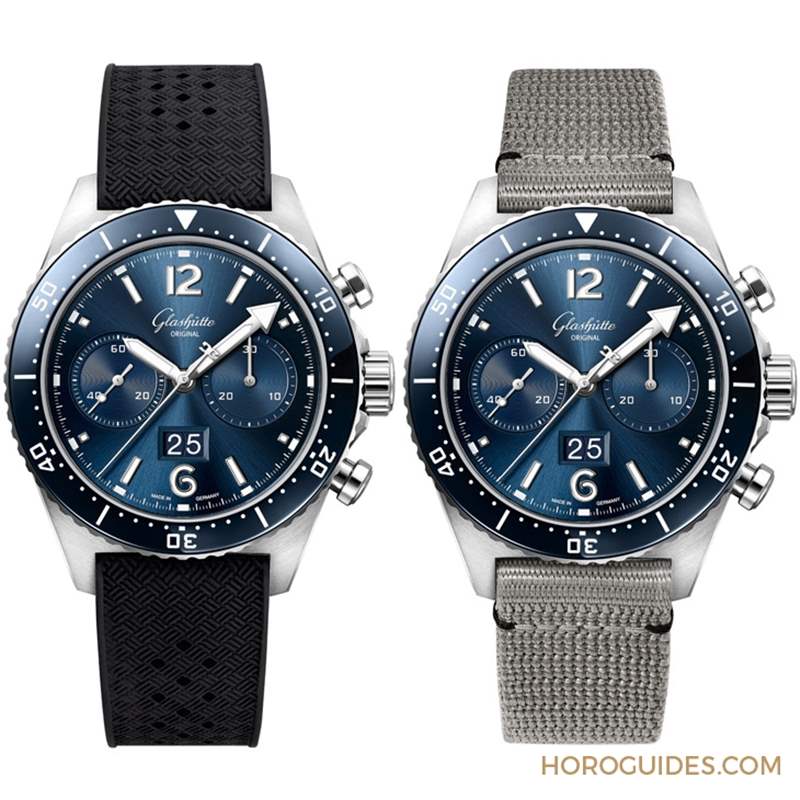 GLASHüTTE ORIGINAL - 藍(lán)面、藍(lán)陶瓷圈打頭陣！ Glashütte Original SeaQ系列首次搭載計(jì)時(shí)功能
