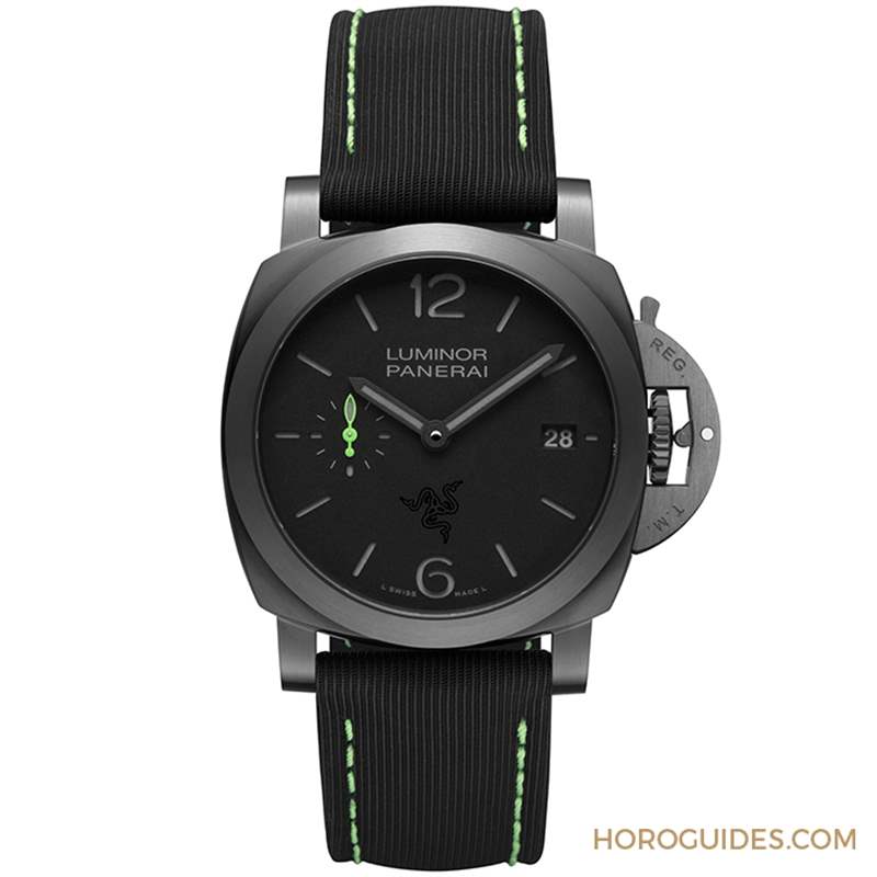 OFFICINE PANERAI - 電競美學(xué)加身，雷蛇螢光綠在發(fā)光｜Panerai Luminor Quaranta Razer特別版