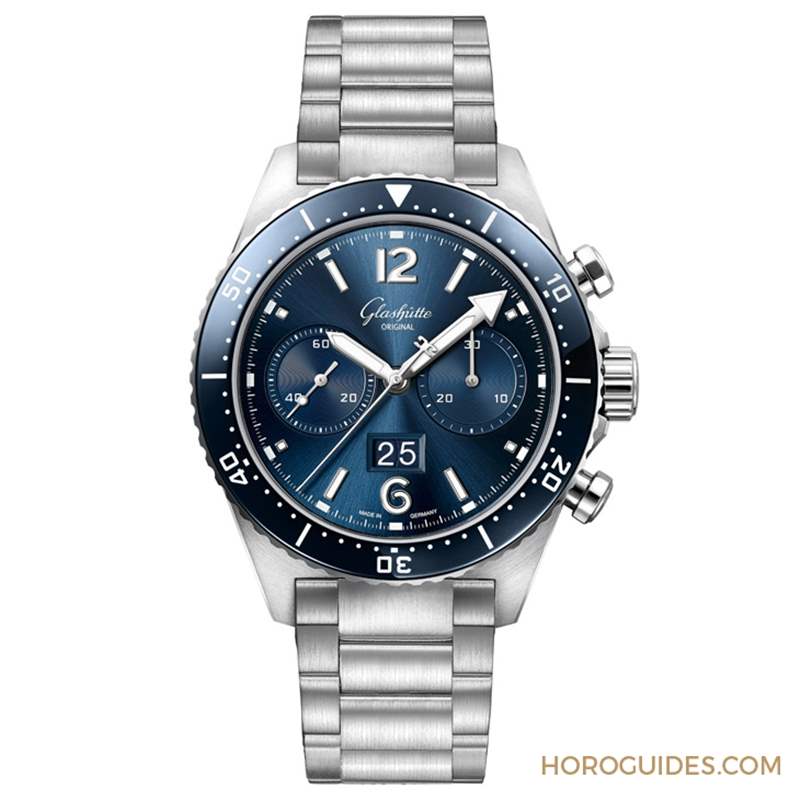 GLASHüTTE ORIGINAL - 藍(lán)面、藍(lán)陶瓷圈打頭陣！ Glashütte Original SeaQ系列首次搭載計(jì)時(shí)功能