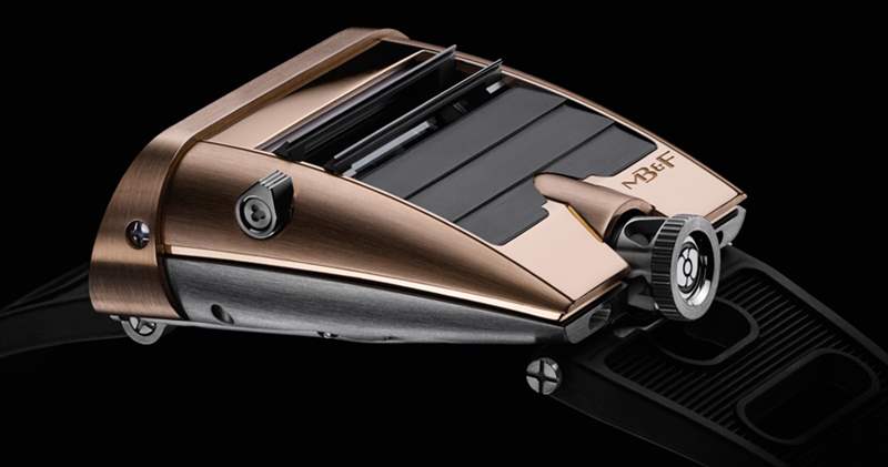 MB&F HM5 RT腕表是金色的鐘表駕駛機器-復(fù)刻表