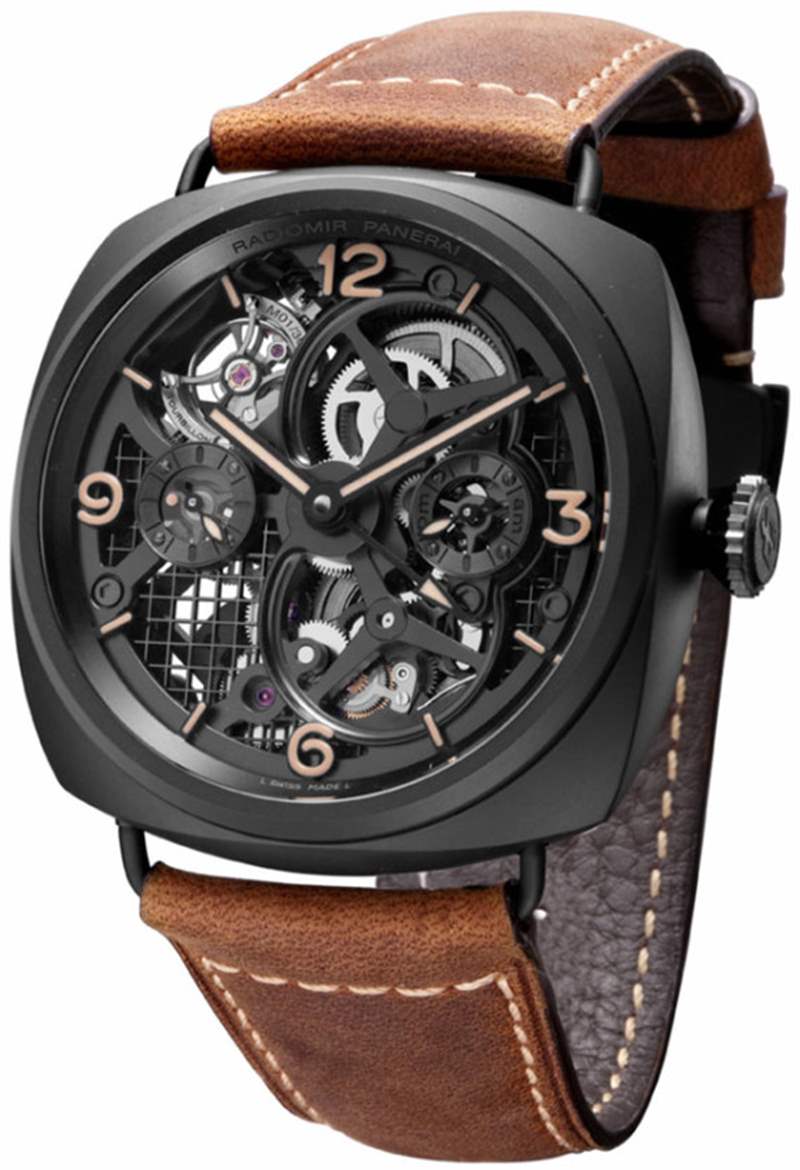 Panerai PAM348 watch SBF(原VS)沛纳海348Radiomir陀飞轮GMT陶瓷48毫米腕表-复刻表