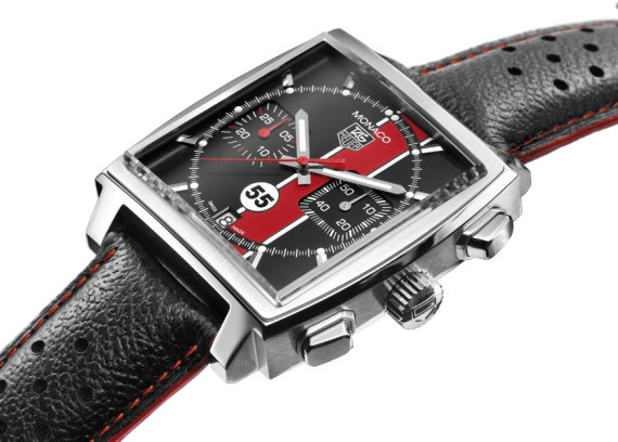 PCA-TAG side view 2 泰格豪雅(Tag Heuer)和美国保时捷俱乐部联手推出限量版摩纳哥腕表-复刻表