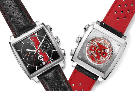 PCA-TAG front & back 泰格豪雅(Tag Heuer)和美国保时捷俱乐部联手推出限量版摩纳哥腕表-复刻表