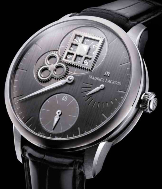 Maurice Lacroix Masterpiece Regulateur Roue Carree Watch 莫里斯·拉克魯瓦(Maurice Lacroix)杰作調(diào)節(jié)魯埃·卡里手表-復(fù)刻表