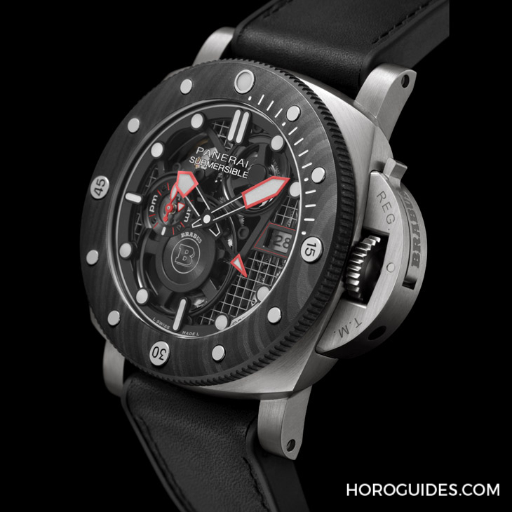 OFFICINE PANERAI - DMLS金属镭射烧结表壳加持！ Panerai x Brabus联名表第四代现身：Submersible S eTitanio PAM01403