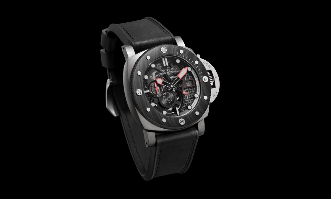 OFFICINE PANERAI - DMLS金属镭射烧结表壳加持！ Panerai x Brabus联名表第四代现身：Submersible S eTitanio PAM01403