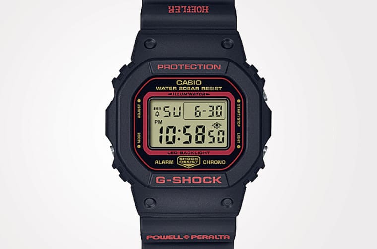 G-SHOCK与滑板冠军选手、品牌三方联名DW-5600方表散发浓浓街头艺术风格-复刻表