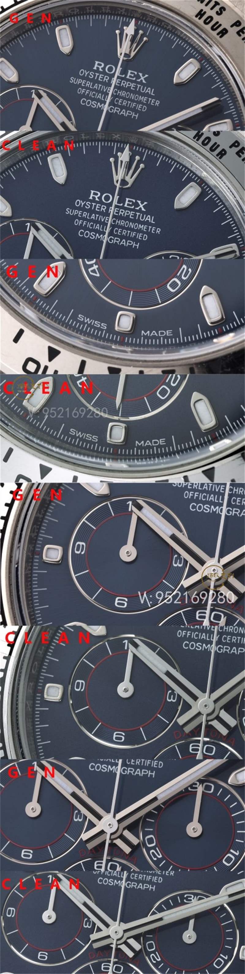 Clean厂116509白金蓝钢迪对比正品怎么样,C厂蓝猫迪真假对比评测-复刻表