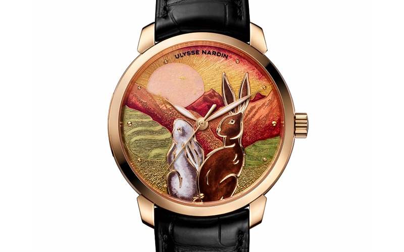 Ulysse Nardin推出Classico Rabbit珐琅工艺兔年腕表-复刻表