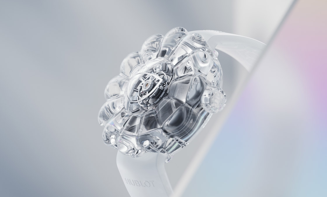 HUBLOT - 12办花型透明蓝宝石表壳！ 村上隆微笑小花仙气爆棚了｜Hublot MP-15村上隆蓝宝石陀飞轮腕表
