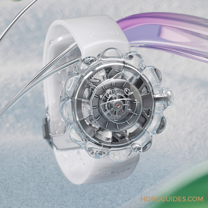 HUBLOT - 12办花型透明蓝宝石表壳！ 村上隆微笑小花仙气爆棚了｜Hublot MP-15村上隆蓝宝石陀飞轮腕表