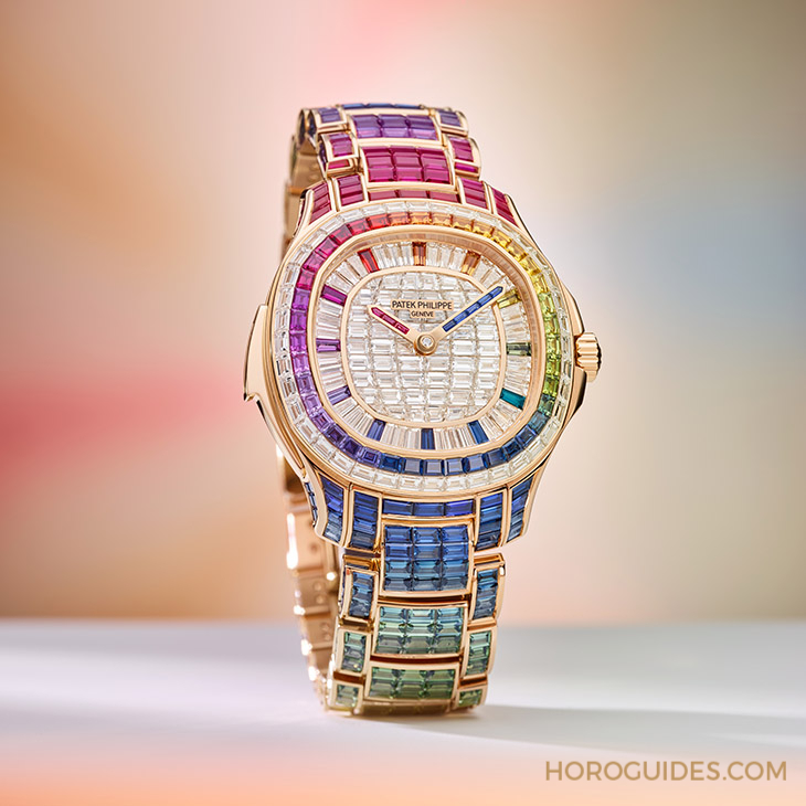PATEK PHILIPPE - Ladies First！ 百达翡丽最新Aquanaut Luce「彩虹」三问表与Nautilus织纹复合表带