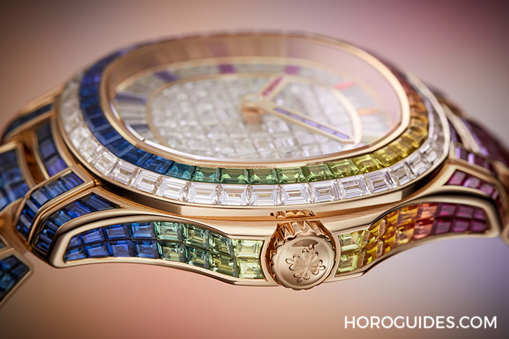 PATEK PHILIPPE - Ladies First！ 百达翡丽最新Aquanaut Luce「彩虹」三问表与Nautilus织纹复合表带