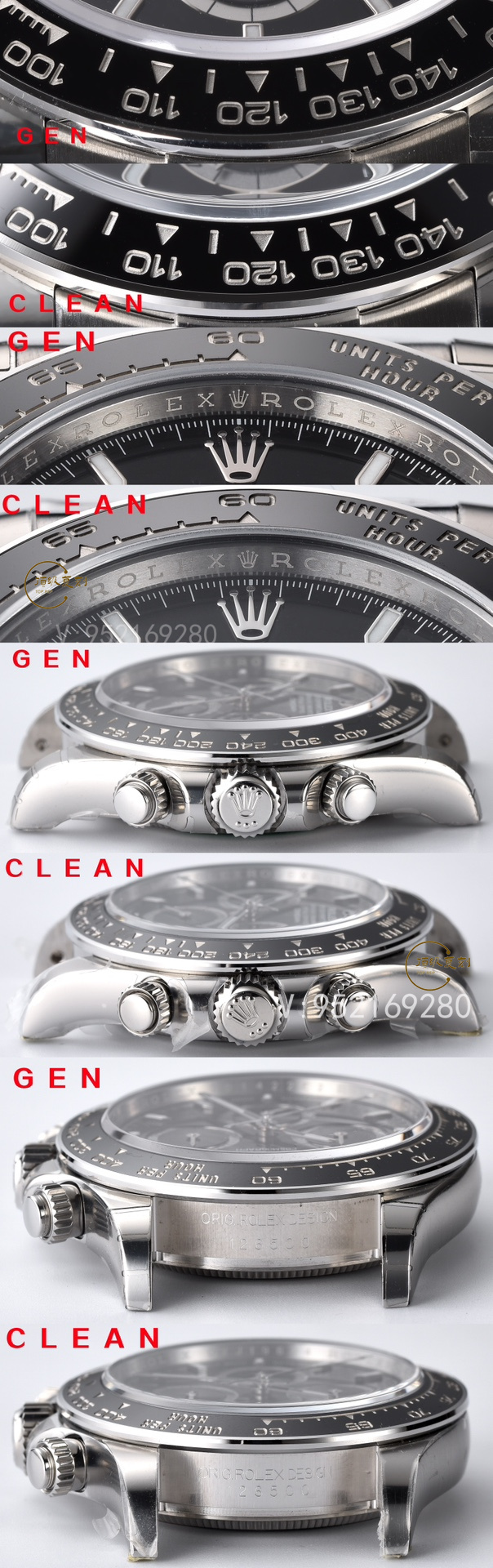 Clean厂C厂劳力士4131黑陶迪126500ln手表对比正品怎么样-复刻表
