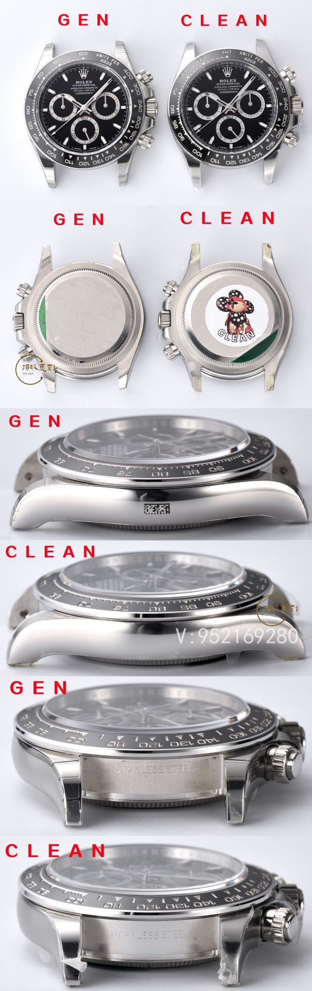 Clean厂C厂劳力士4131黑陶迪126500ln手表对比正品怎么样-复刻表