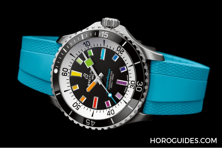 BREITLING - 彩虹时标面、46mm千米深潜新表同步现身|BREITLING Superocean系列新表