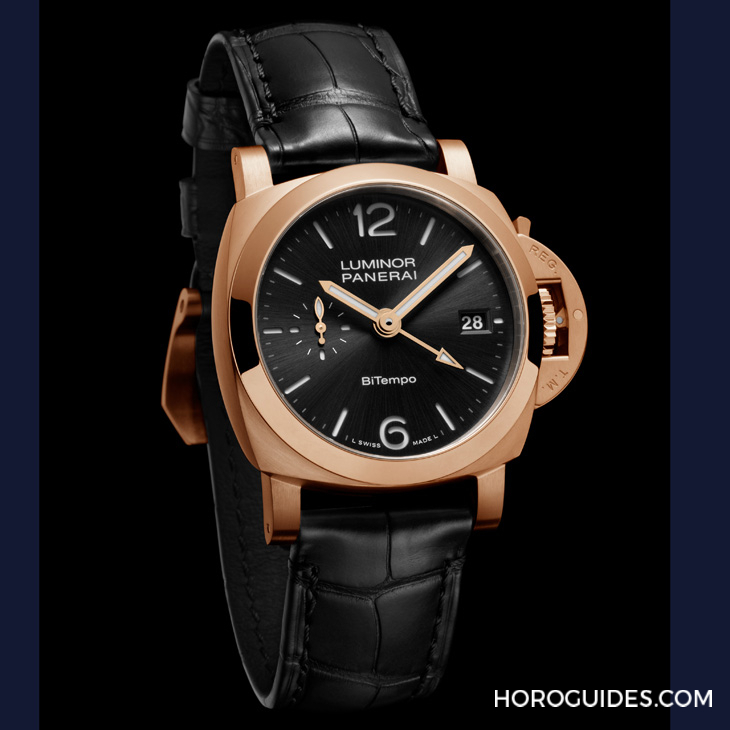 PANERAI - 以Goldtech貴金屬材質(zhì)入作！ PANERAI Luminor Quaranta BiTempo腕表再添一延伸新作PAM01641