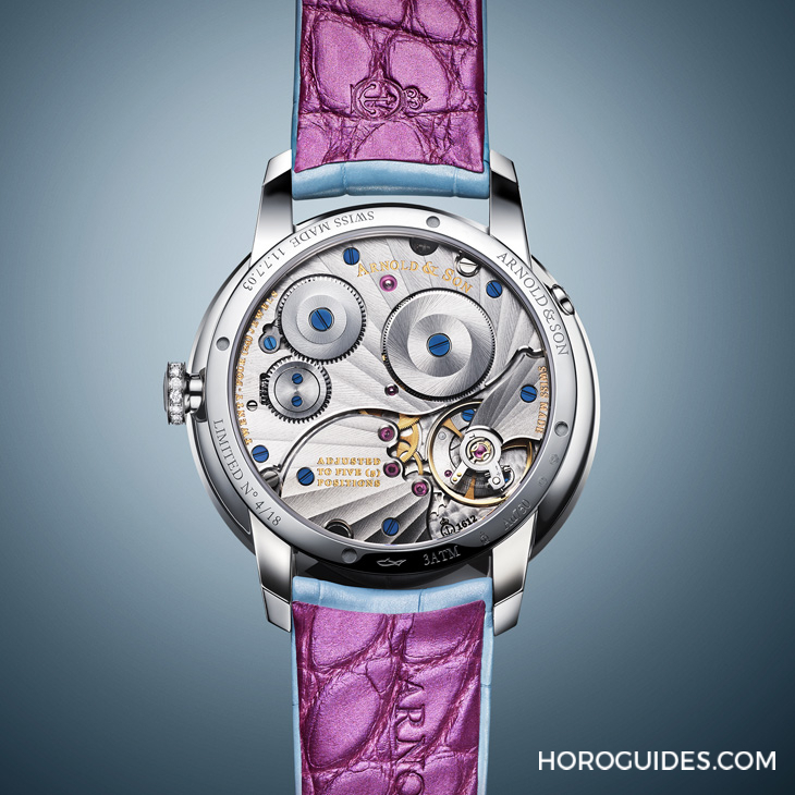 ARNOLD & Son - Arnold & Son招牌超大月相窗以钌晶体形塑又美又魔幻的夜色美学|恒久月相38午夜潮汐腕表