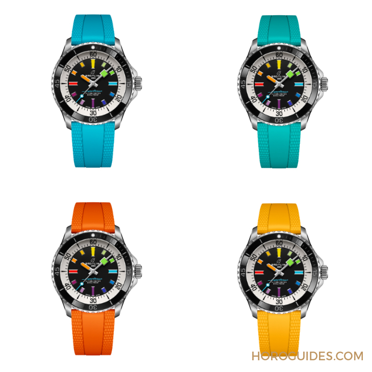 BREITLING - 彩虹时标面、46mm千米深潜新表同步现身|BREITLING Superocean系列新表