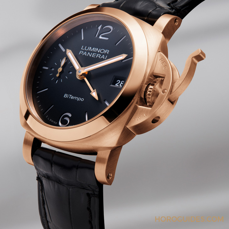 PANERAI - 以Goldtech貴金屬材質(zhì)入作！ PANERAI Luminor Quaranta BiTempo腕表再添一延伸新作PAM01641