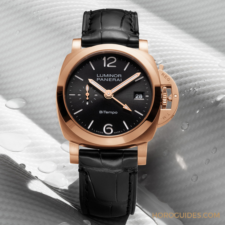 PANERAI - 以Goldtech貴金屬材質(zhì)入作！ PANERAI Luminor Quaranta BiTempo腕表再添一延伸新作PAM01641